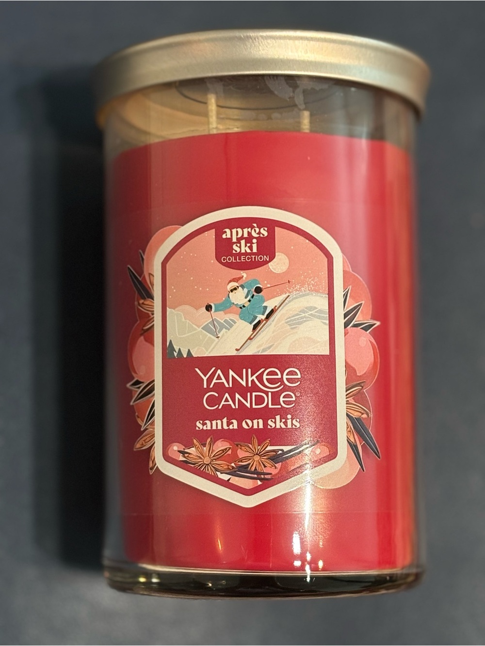 Yankee Candle Red 'Santa on Skis' Jar Candle